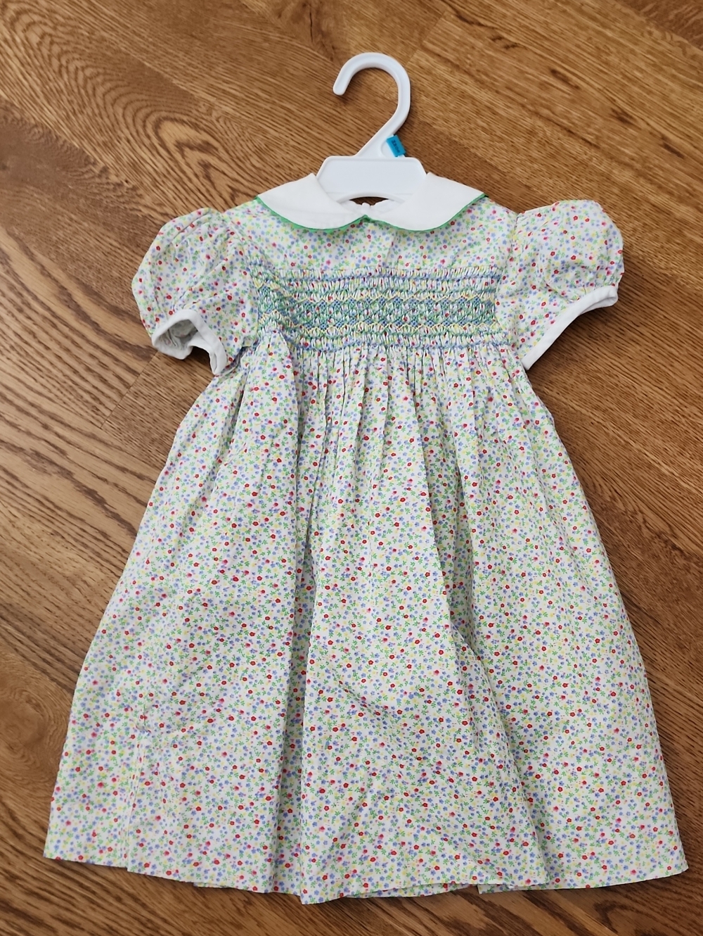 NWOT Vintage Strasburg Children Smocked Floral Dress 24M